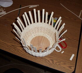 basket weaving class i took and basket i made 11 3 12, crafts, My basket half done