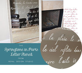 stencil decor to adore french inspired stenciling ideas, painted furniture, wall decor, Springtime in Paris Stencil