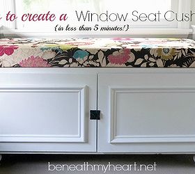 how to make a window seat cushion in 5 minutes, diy, how to, window treatments, windows, woodworking projects