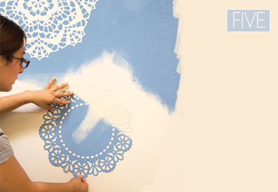 how to stencil a lace doily wall, chalk paint, painted furniture, Our Large Lace Doily Stencil Set includes 5 unique lace doily designs Perfect to create an allover design or use on their own