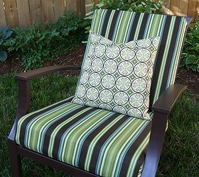 sew easy way to cover those old outdoor cushions, outdoor furniture, painted furniture, reupholster
