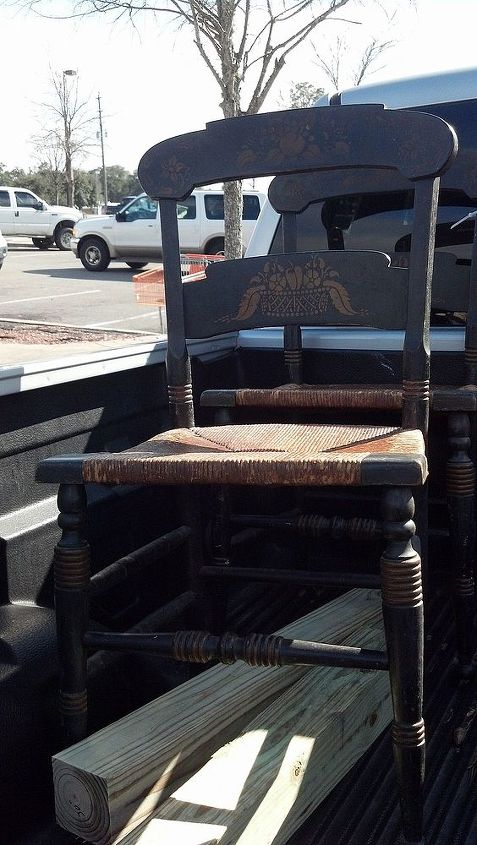 how do i clean these old chairs without messing them up, cleaning tips, painted furniture, The chairs