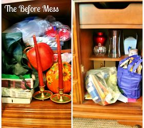 my organization process, organizing, What a mess Items were just tossed around and smushed into the cabinets