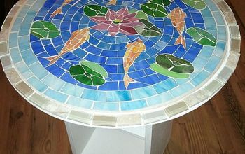 RE-PURPOSED WATER FEATURE TURNED INTO TABLE