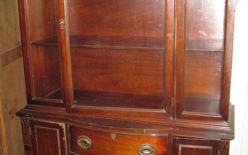 old china cabinet becomes new bookcase