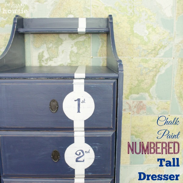 chalk painted distressed numbered nautical dresser, chalk paint, painted furniture