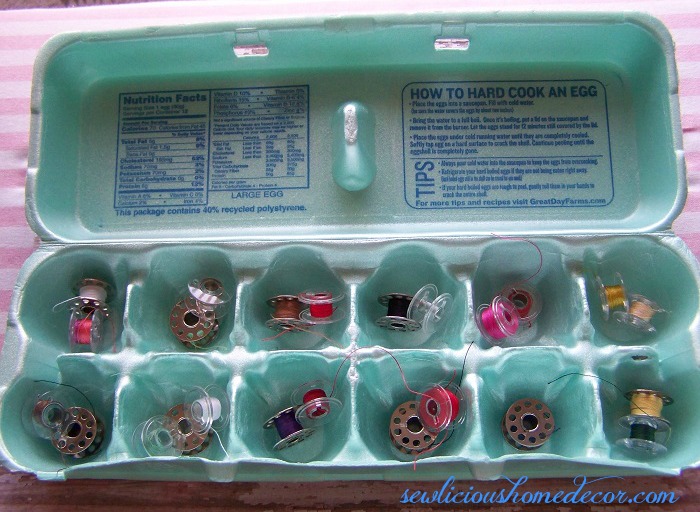 eggs cellent ways to recycle and reuse egg cartons, repurposing upcycling, Store bobbins thumbtacks notions etc