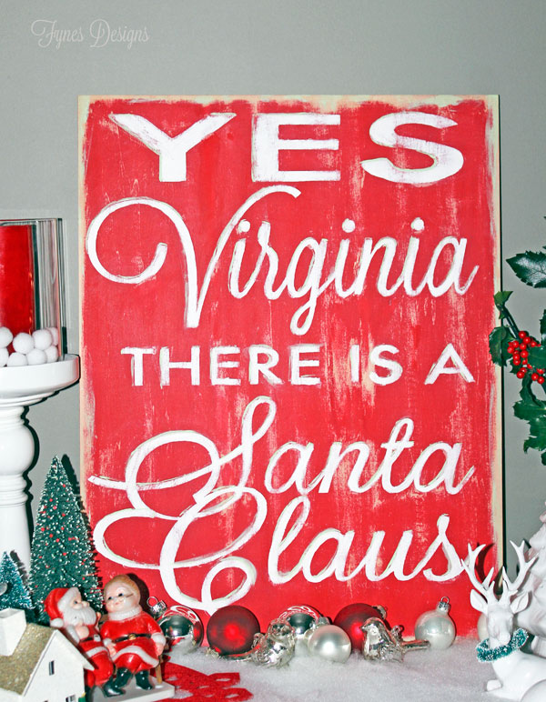 sights of the season from fynes designs, christmas decorations, seasonal holiday decor, Painted sign with a personal message Virginia is my name