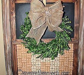 how to make a boxwood topiary, chalkboard paint, crafts, home decor, wreaths, Cork chalkboard board was made with a frame corks and top portion was painted with chalkboard paint