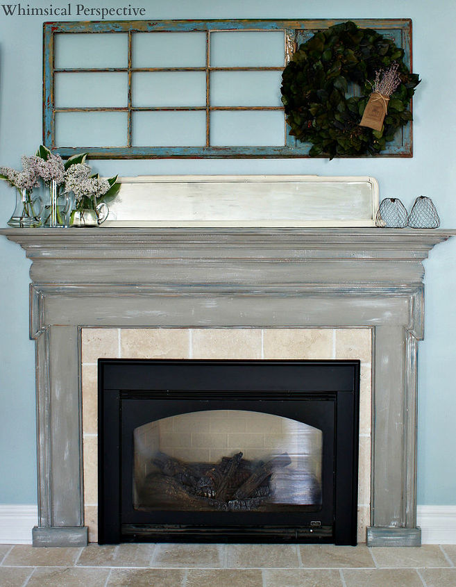 brightening up a living space, home decor, living room ideas, Annie Sloan Chalk Paint on Fireplace