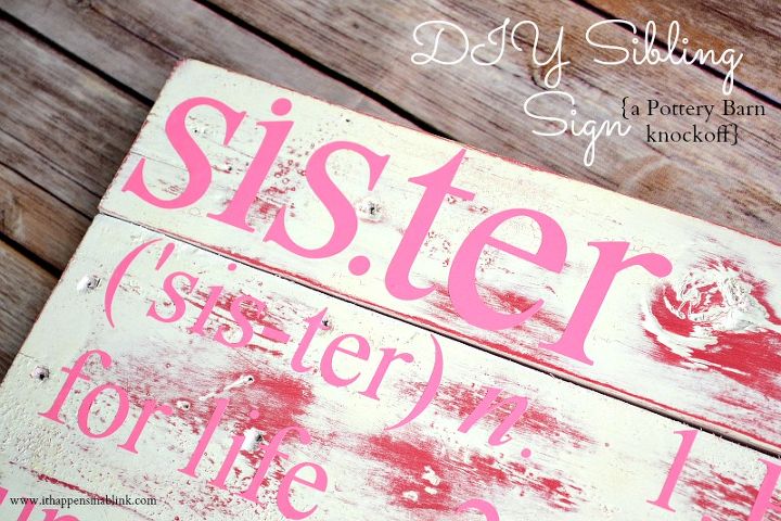 pottery barn inspired sibling sign, crafts
