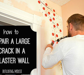 how to repair a large crack in plaster, diy, home maintenance repairs, how to, wall decor, How to Repair a Large Crack in Plaster