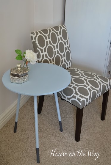 chalky finish table with dip painted legs, painted furniture