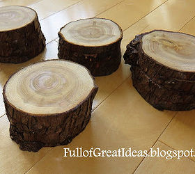 tree stump coasters diy, crafts
