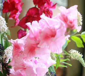 easy summer flower arrangement, flowers, gardening, home decor, Various Shades of Pink Gladiolus Stems