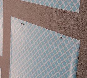 1 photo wall template, home decor, wall decor, Step 4 Once you ve decided on a layout drill screws in the slat You can also use nails Because these are in a high traffic area I screw them in i e so the kids don t pull them off the wall