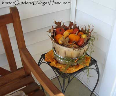 creating fall decor harvest basket for the porch, seasonal holiday d cor