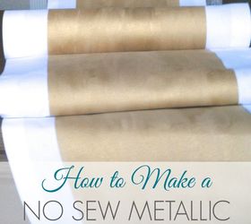 make a no sew metallic table runner, crafts, I started off with a nice heavy white fabric from JoAnns I wanted it to have the texture and feel of fine linen napkins and I think that s the key to getting a high end look