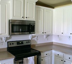 painted kitchen cabinets amp countertops, countertops, kitchen backsplash, kitchen cabinets, kitchen design, painting, Rustoleum Cabinet Transformations Rustoleum Countertops Transformations