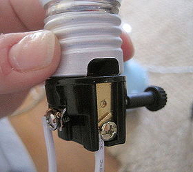 how to rewire a lamp, diy, electrical, how to, Attach one wire to each bolt nut by wrapping the wire around the nut bolt and tightening it with a screw driver
