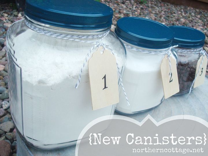 pertty diy custom canisters, cleaning tips, crafts, DIY customized CANISTERS