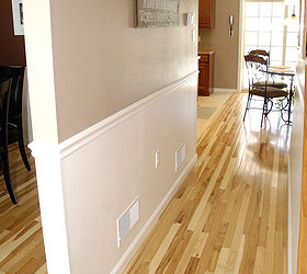new hickory floors, diy renovations projects, flooring, Entryway and dining room