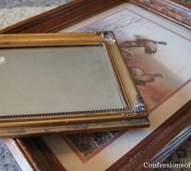 diy burlap framed mirror, crafts, The treasures I started with