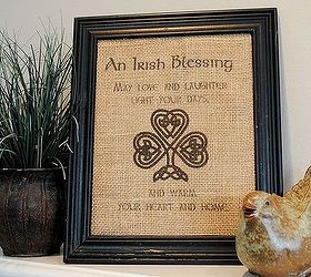 Printed Burlap Irish Blessing Wall Art Hometalk