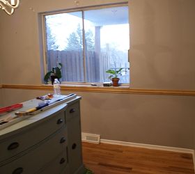 how to install chair rail with only 1 tool, diy, home decor, how to, tools, wall decor, The chair rail looks great and the paint will easily hide the corner seams Not bad for limited tools on a Saturday afternoon