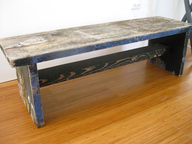 diy patterned bench, painted furniture