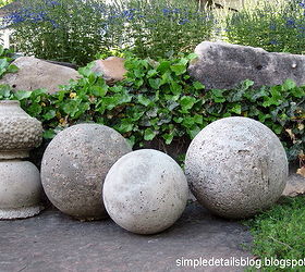 diy concrete garden spheres, concrete masonry, gardening