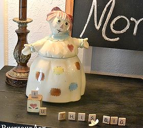 it s a rustic valentine welcome in our home, seasonal holiday d cor, valentines day ideas, A vintage cookie jar adds a hint of whimsy