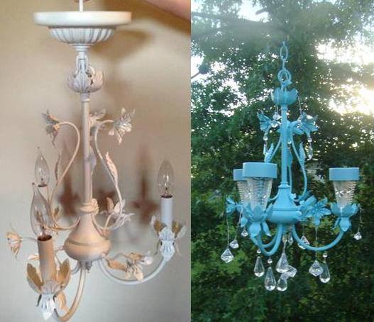 diy outdoor chandelier, crafts