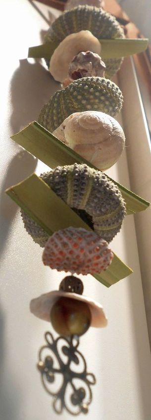 easy way to make a seashells sea urchins decorative hanger, crafts, repurposing upcycling