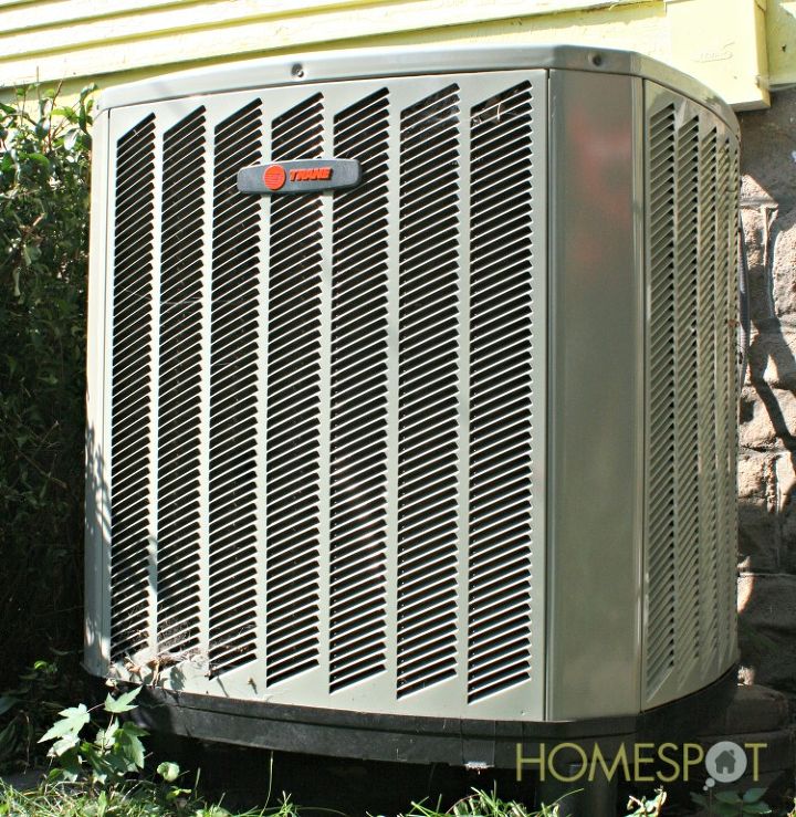 spring home maintenance checklist, home maintenance repairs, Dust grass and other debris often inhibits the condenser s heat exchanger