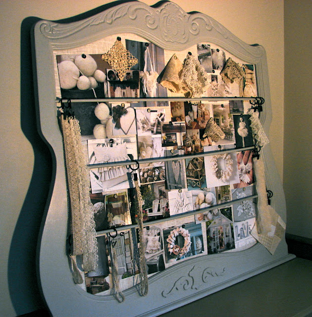 inspiration board from an old bureau mirror frame, home decor, repurposing upcycling, I wanted something that I could physically touch and feel