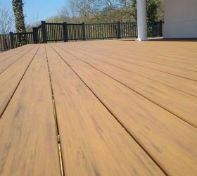 concidering a composite deck deck building trick and tips from our outdoor living, decks, outdoor furniture, outdoor living, patio, Tip Look at decking that looks realistic Everyone has an opinion on what looks real this Timbertech XLM decking has 3 4 different colors to accent it s grain