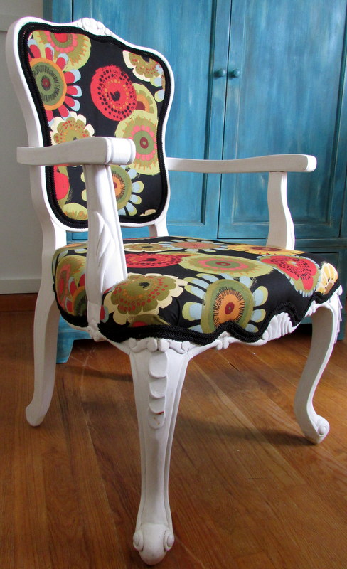 a before and after, painted furniture, reupholster