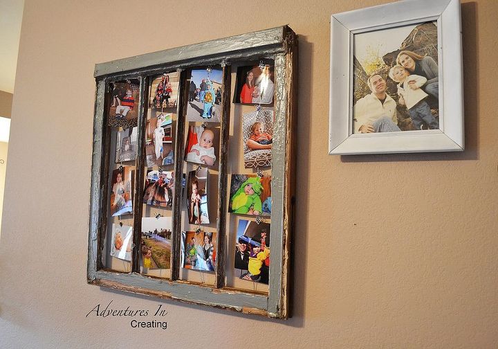vintage window picture frame, repurposing upcycling