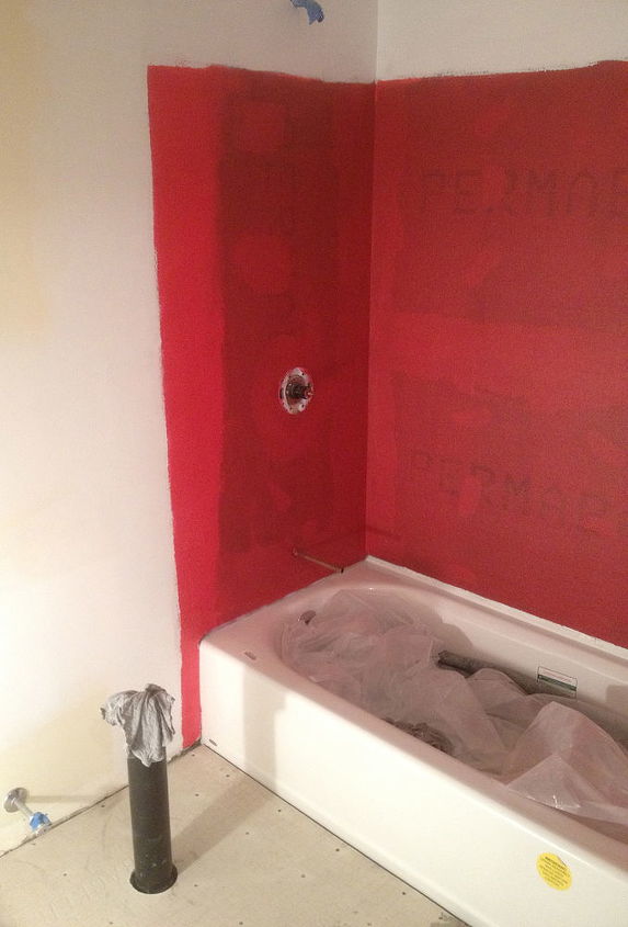 create a waterproof bathtub wall for less than 50
