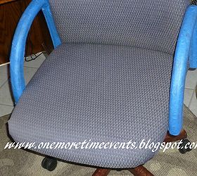 faux leather desk chair makeover, painted furniture, reupholster, Cloth Chair Before Faux Makeover