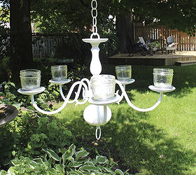add some romance and atmosphere to your garden with a chandelier, gardening, outdoor living, Hang it from a tree or a gazebo add some tea lights and you have instant charm