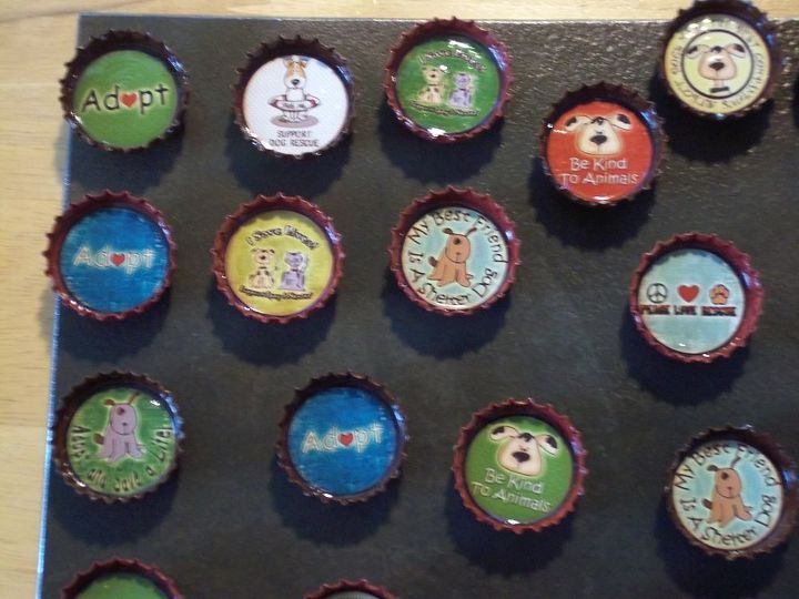 bottle cap projects, crafts, Animal Rescue Magnets