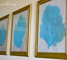 diy sea fan wall decor, crafts, home decor, The sea fans are very easy to work with Simply spray paint and adhere to paper or a mat