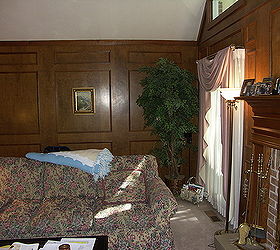 ahh sigh wood paneling did you love it in the 70s does it bring back memories, wall decor, Wood Paneled Family Room Before 2