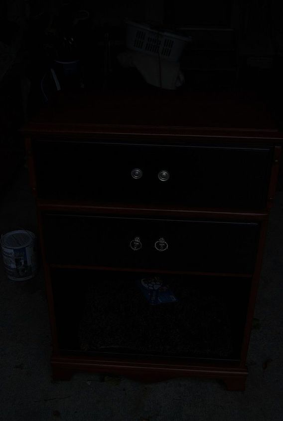 one more roadside rescue, painted furniture, Finished product Pic turned out dark cloudy day will try to get to daughter s to take a better pic