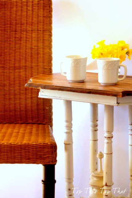coffee tea and a table makeover, chalk paint, painted furniture