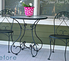 refurbish your patio furniture, painted furniture