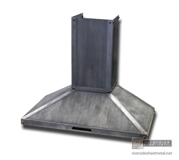 zinc hood vent originally in stainless steel, kitchen design