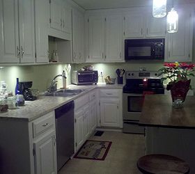 faux granite painted counters with craft paint, countertops, diy, how to, kitchen design, kitchen island, painting, After